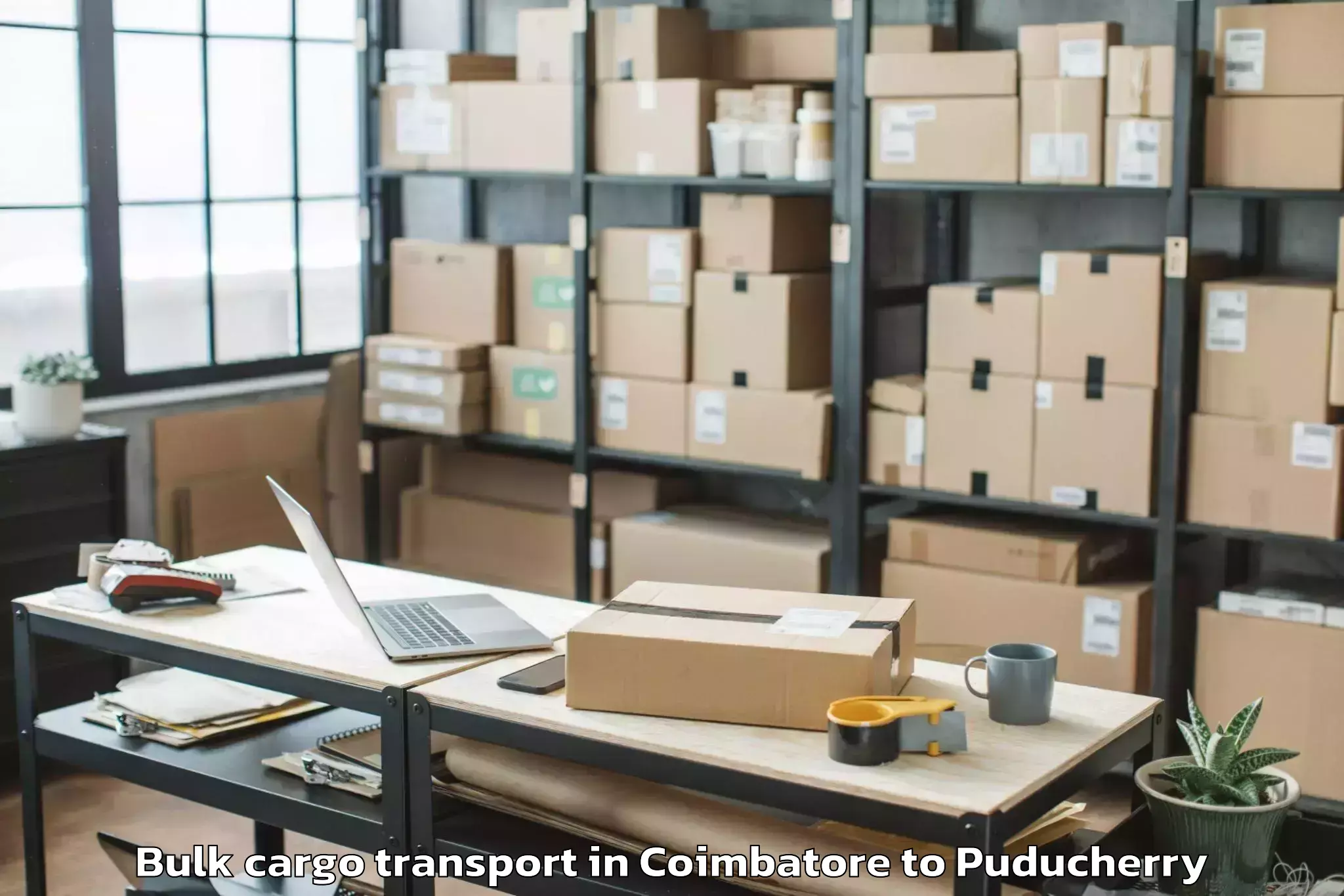 Easy Coimbatore to Pondicherry University Bulk Cargo Transport Booking